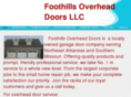 foothillsoverheaddoors.com