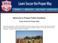 properfutbolacademy.com