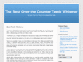 bestoverthecounterteethwhitener.net