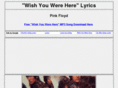 wishyouwereherelyrics.com