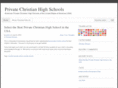 christianhighschools.org