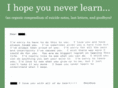 ihopeyouneverlearn.com