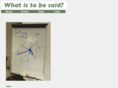 whatistobesaid.org