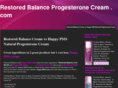 restoredbalanceprogesteronecream.com