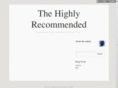 thehighlyrecommended.com