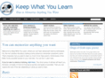 keepwhatyoulearn.com