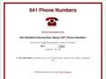 641phonenumbers.com