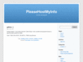pleasehostmy.info