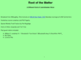 rootofthematter.com