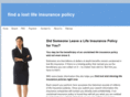 findlostlifeinsurancepolicy.com