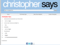 christophersays.com