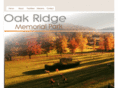 oakridgememorialpark.com