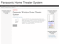 panasonicwirelesshometheatersystem.com