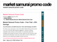 marketsamuraipromoscode.com