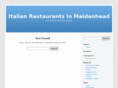 italianrestaurantsmaidenhead.com