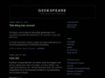 geekspeare.com