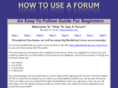 howtouseaforum.com