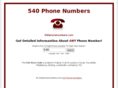 540phonenumbers.com