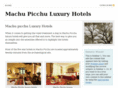 machupicchuluxuryhotels.com