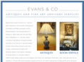 evansandcoantiques.com