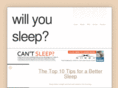 willyousleep.com