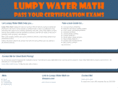 lumpywatermath.com