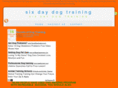 sixdaydogtraining.com