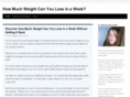 howmuchweightcanyouloseinaweekinfo.com