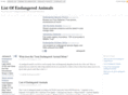 listofendangeredanimals.net