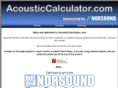 acousticcalculator.com