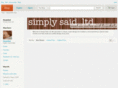 simplysaidltd.com
