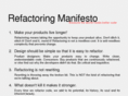 refactoringmanifesto.com