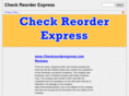 checkreorderexpress.net