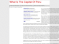 whatisthecapitalofperu.com