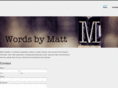 wordsbymatt.com