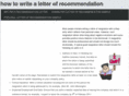 howtowritealetterofrecommendation.net