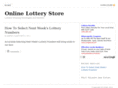 onlinelotterystore.com