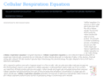 cellularrespirationequation.com