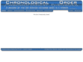 chronologicalorder.com