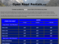 openroadrentals.net