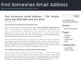 findsomeonesemailaddressonline.com