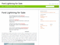 fordlightningforsale.org