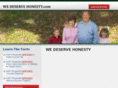 wedeservehonesty.com