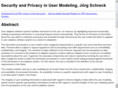 security-and-privacy-in-user-modeling.info
