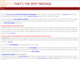 thatsthespotmassage.com