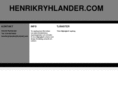 henrikryhlander.com