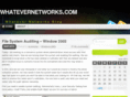 whatevernetworks.com