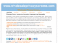 wholesaleprivacyscreens.com