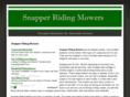 snapperridingmowers.org