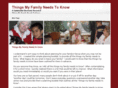thingsmyfamilyneedstoknow.com